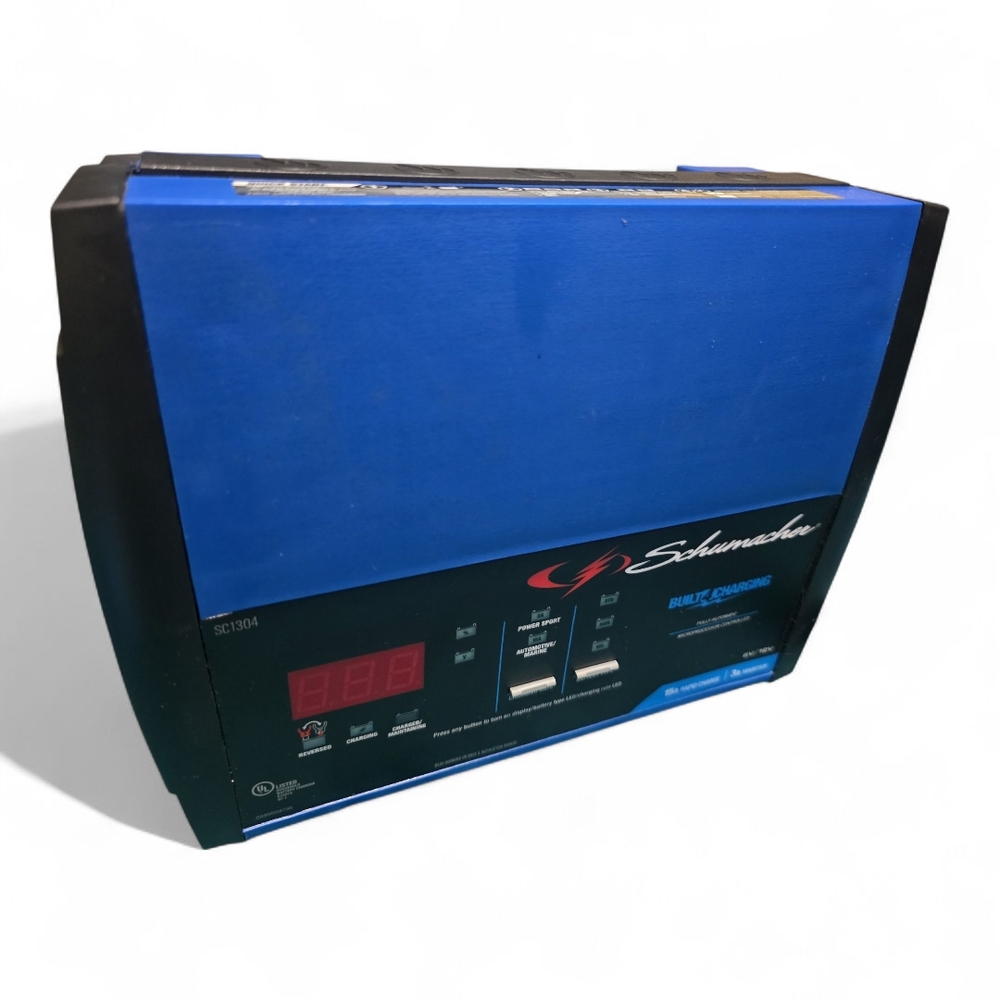 NEW Schumacher Blue and Black Battery Charger